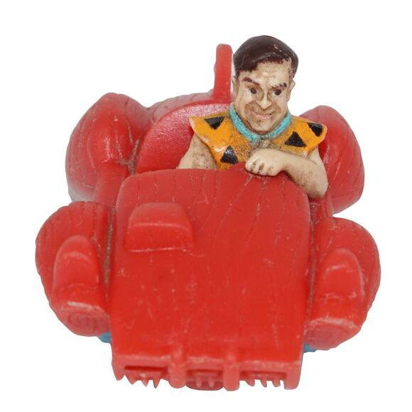 Vintage Fred In Red Car 2" Vehicle - From The Flintstones Movie Toy Vehicle 1994 - Picture 1 of 7